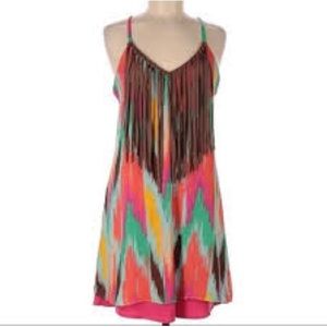 Judith March fringe mini dress